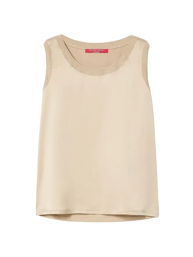 Marina Rinaldi Women's Jersey and Satin Top - Sand
