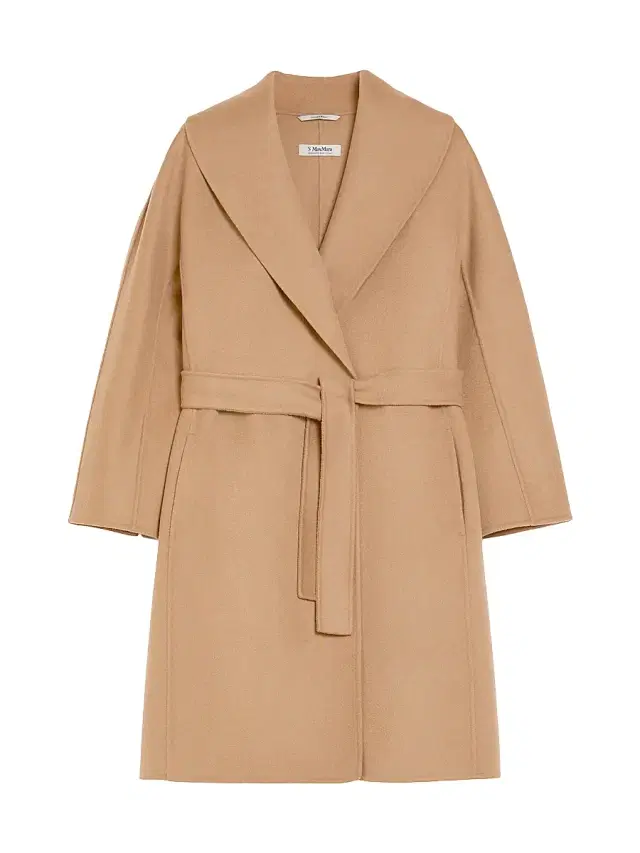 Max Mara Women's Double Faced Wool Robe Coat - Camel
