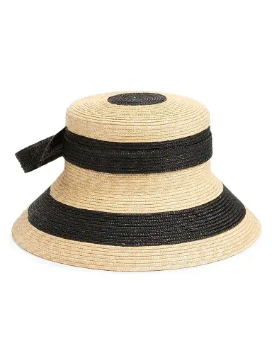Valentino Garavani Men's VLogo Signature Straw Bucket Hat - Black Natural - Size Large | Thumbnail 4 Valentino Garavani Men's VLogo Signature Straw Bucket Hat - Black Natural - Size Large | Thumbnail 4
