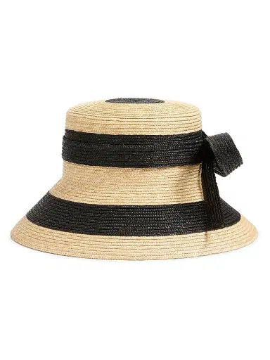Valentino Garavani Men's VLogo Signature Straw Bucket Hat - Black Natural - Size Large | Thumbnail 1 Valentino Garavani Men's VLogo Signature Straw Bucket Hat - Black Natural - Size Large | Thumbnail 1