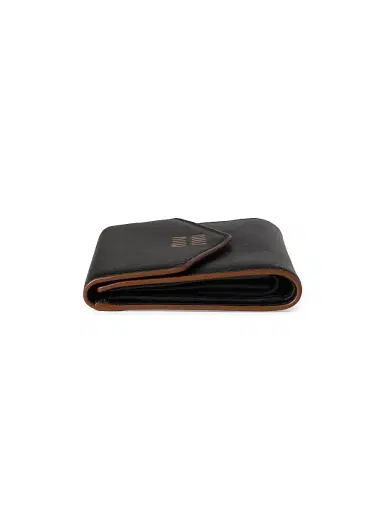 Miu Miu Women's Small Leather Wallet - Black | Thumbnail 3