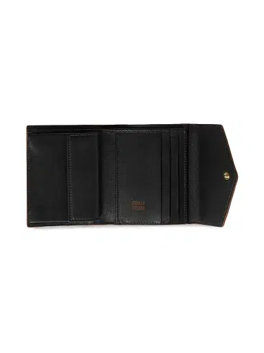 Miu Miu Women's Small Leather Wallet - Black | Thumbnail 4