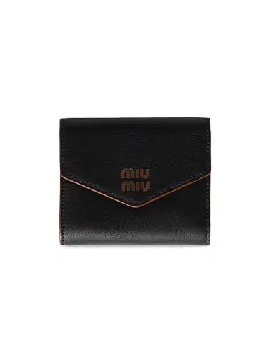 Miu Miu Women's Small Leather Wallet - Black | Thumbnail 1