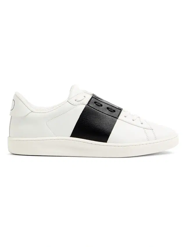 Valentino Garavani Men's Open Royco Sneakers in Nappa Calfskin - White Black