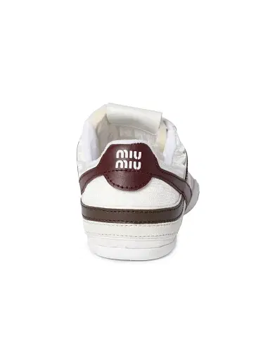 Miu Miu Women's Gymnasium Technical Fabric and Suede Sneakers - White Brown - Size 13 | Thumbnail 3 Miu Miu Women's Gymnasium Technical Fabric and Suede Sneakers - White Brown - Size 13 | Thumbnail 3