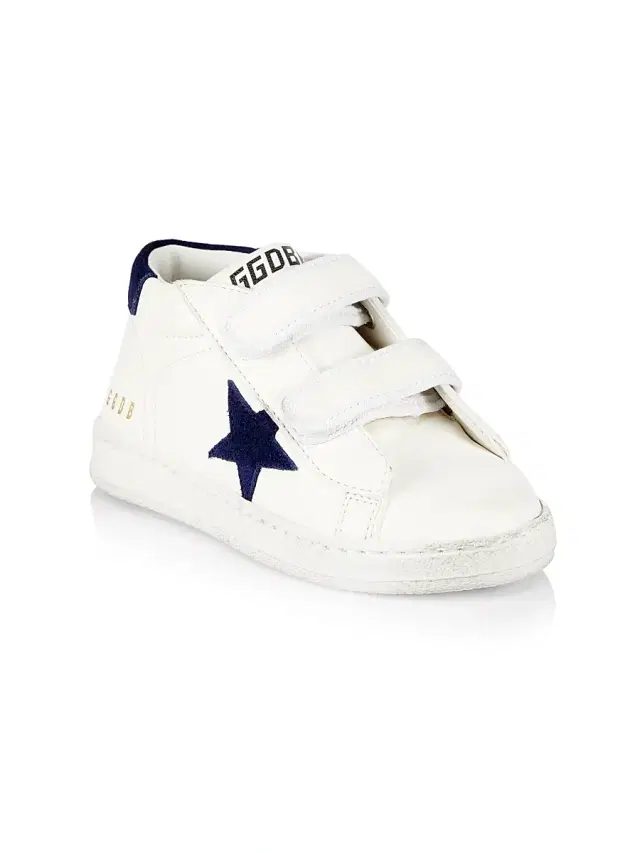 Golden Goose Baby's & Little Kid's June Suede Star Sneakers - White Dark Blue 10 (Toddler)
