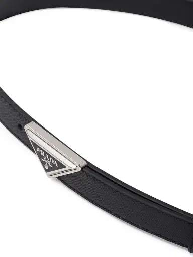 Prada Women's Saffiano Leather Belt - Black - Size 38 | Thumbnail 2