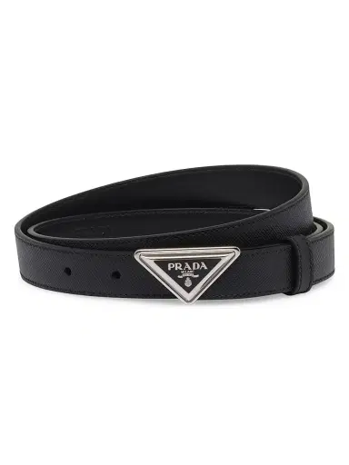 Prada Women's Saffiano Leather Belt - Black - Size 38 | Thumbnail 1