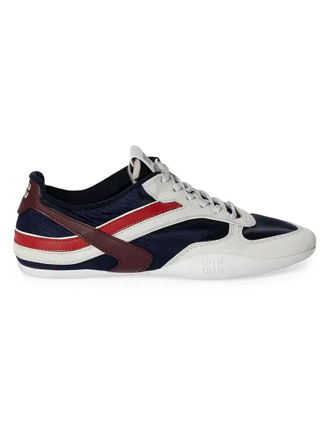 Miu Miu Women's Gymnasium Technical Fabric and Suede Sneakers - Blue White