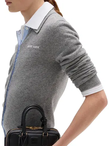 Miu Miu Women's Cashmere Cardigan - Grey - Size 2 | Thumbnail 3