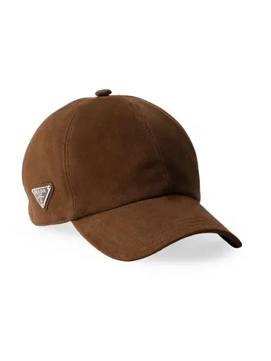 Prada Men's Suede Baseball Cap - Brown - Size XXL | Thumbnail 1