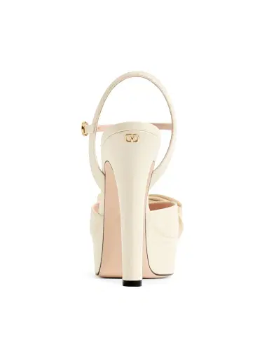 Valentino Garavani Women's Bowow 130MM Kidskin Platform Sandals with Bow Detail - Ivory - Size 11.5 | Thumbnail 6 Valentino Garavani Women's Bowow 130MM Kidskin Platform Sandals with Bow Detail - Ivory - Size 11.5 | Thumbnail 6