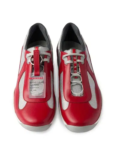 Prada Men's America's Cup Original Sneakers - Red - Size 8.5 | Thumbnail 2