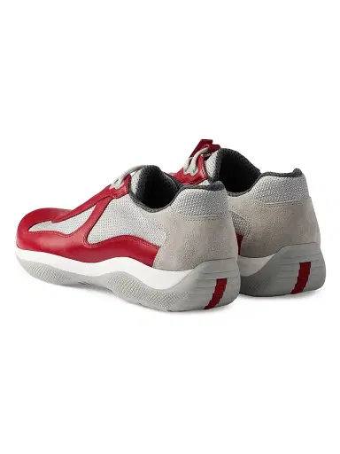 Prada Men's America's Cup Original Sneakers - Red - Size 8.5 | Thumbnail 3