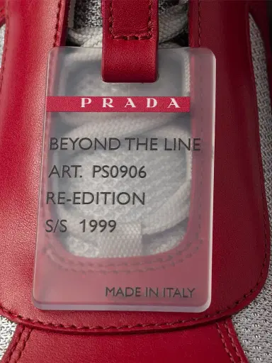 Prada Men's America's Cup Original Sneakers - Red - Size 8.5 | Thumbnail 4