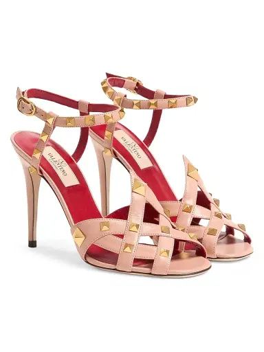 Valentino Garavani Women's Studdy 100MM Kidskin Sandals | Thumbnail 2 Valentino Garavani Women's Studdy 100MM Kidskin Sandals | Thumbnail 2