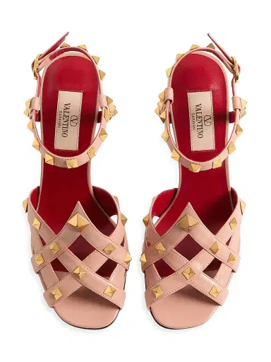 Valentino Garavani Women's Studdy 100MM Kidskin Sandals | Thumbnail 4 Valentino Garavani Women's Studdy 100MM Kidskin Sandals | Thumbnail 4