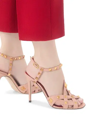 Valentino Garavani Women's Studdy 100MM Kidskin Sandals | Thumbnail 7 Valentino Garavani Women's Studdy 100MM Kidskin Sandals | Thumbnail 7