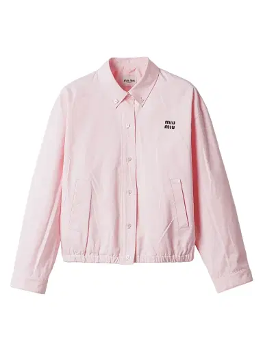 Miu Miu Women's Poplin Blouson Jacket - Pink - Size 4 | Thumbnail 1