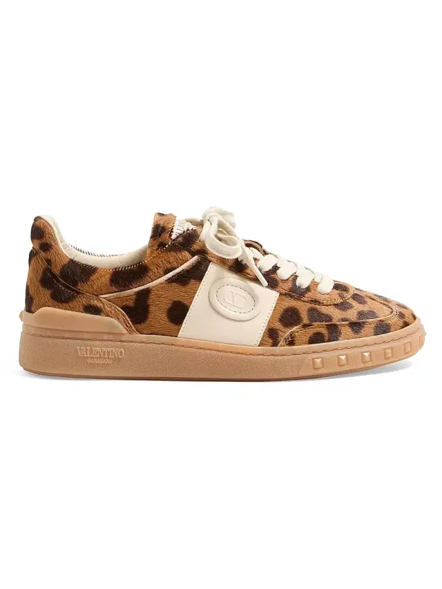 Valentino Garavani Women's Upvillage Pony-Effect Leather Low-Top Sneakers - Animal Print