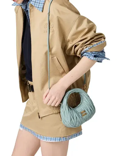 Miu Miu Women's Wander Matelassé Nappa Leather Hobo Mini-Bag | Thumbnail 2