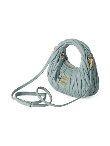 Miu Miu Women's Wander Matelassé Nappa Leather Hobo Mini-Bag | Thumbnail 3