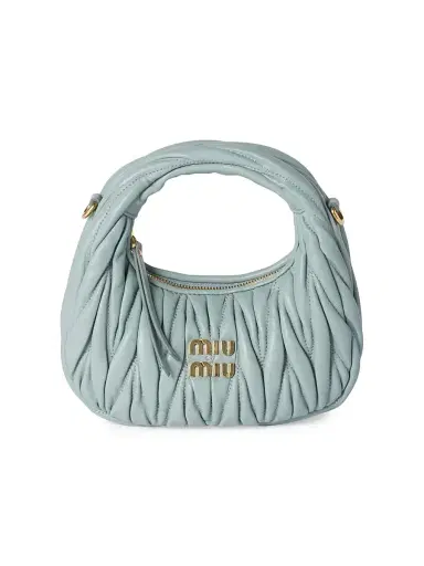 Miu Miu Women's Wander Matelassé Nappa Leather Hobo Mini-Bag | Thumbnail 1