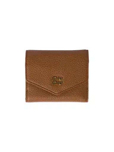 Miu Miu Women's Small Leather Wallet - Brown | Thumbnail 1