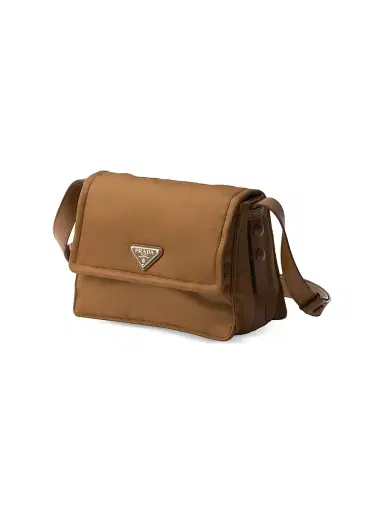 Prada Women's Small Padded Re-Nylon Shoulder Bag - Dark Brown | Thumbnail 2