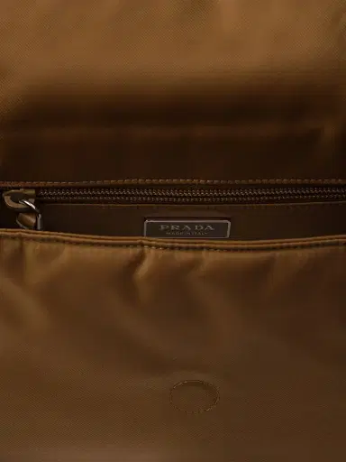 Prada Women's Small Padded Re-Nylon Shoulder Bag - Dark Brown | Thumbnail 4