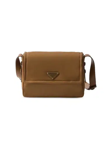 Prada Women's Small Padded Re-Nylon Shoulder Bag - Dark Brown | Thumbnail 1