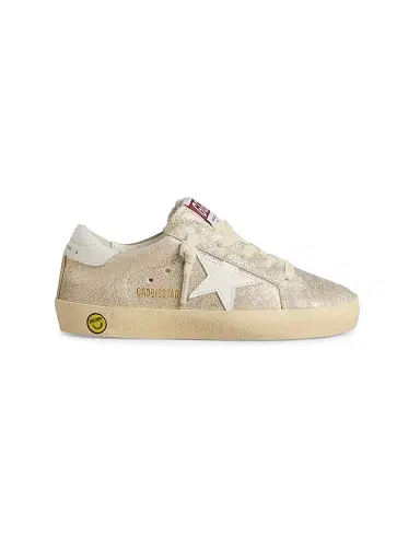 Golden Goose Baby Girl's, Lttle Girl's & Girl's Star Laminated Suede Sneakers - Sand White 1 (Child) | Thumbnail 1