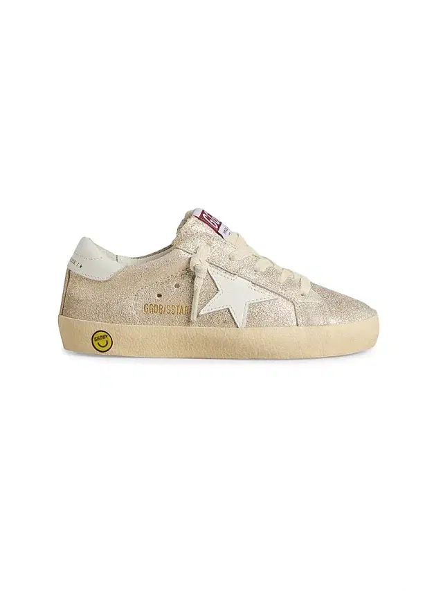 Baby Girl's, Lttle Girl's & Girl's Star Laminated Suede Sneakers - Sand White 10 (Toddler)