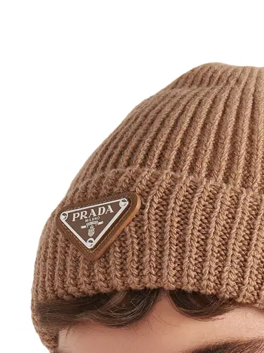 Prada Men's Wool and Cashmere Beanie | Thumbnail 2 Prada Men's Wool and Cashmere Beanie | Thumbnail 2