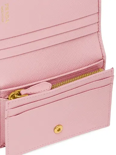 Prada Women's Small Saffiano Leather Wallet - Pink Gold | Thumbnail 5 Prada Women's Small Saffiano Leather Wallet - Pink Gold | Thumbnail 5