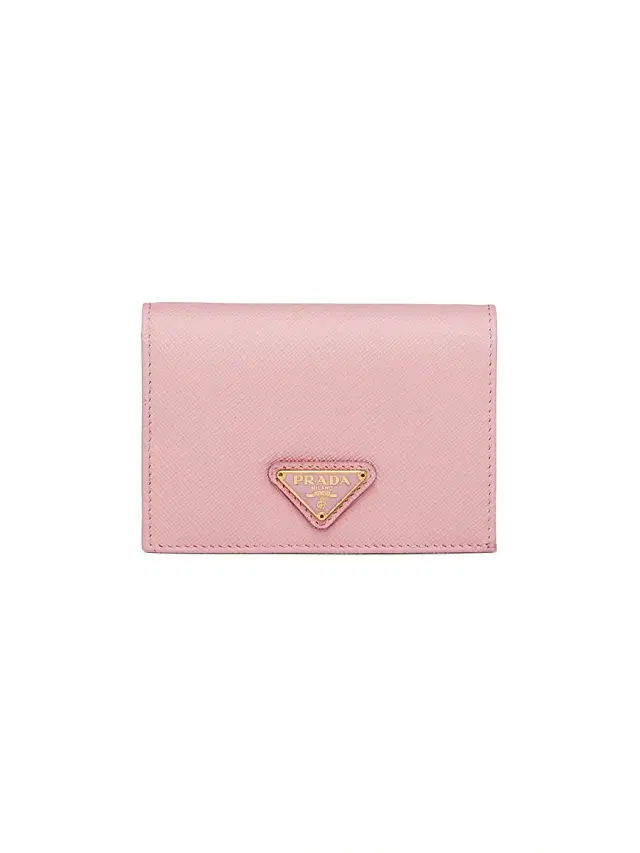 Prada Women's  Saffiano Leather Wallet - Pink Gold