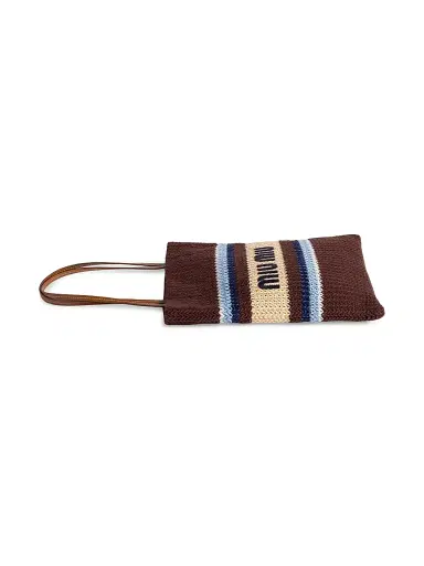Miu Miu Women's Raffia-Effect Woven Tote Bag | Thumbnail 3 Miu Miu Women's Raffia-Effect Woven Tote Bag | Thumbnail 3