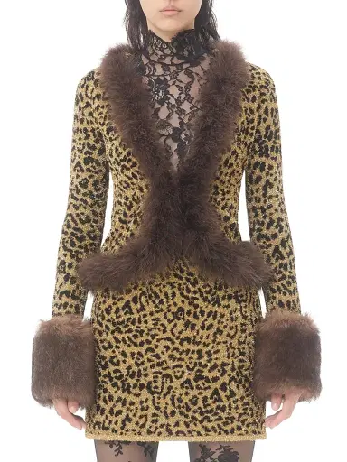 Valentino Garavani Women's Jacquard Animal Print Lurex Knit Jacket - Animal Print - Size XS | Thumbnail 2 Valentino Garavani Women's Jacquard Animal Print Lurex Knit Jacket - Animal Print - Size XS | Thumbnail 2