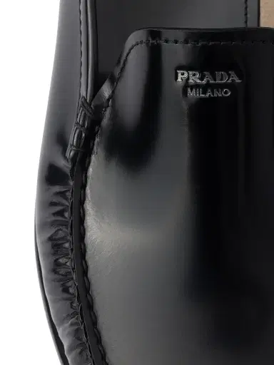 Prada Men's Brushed Leather Loafers - Black - Size 12.5 | Thumbnail 5 Prada Men's Brushed Leather Loafers - Black - Size 12.5 | Thumbnail 5