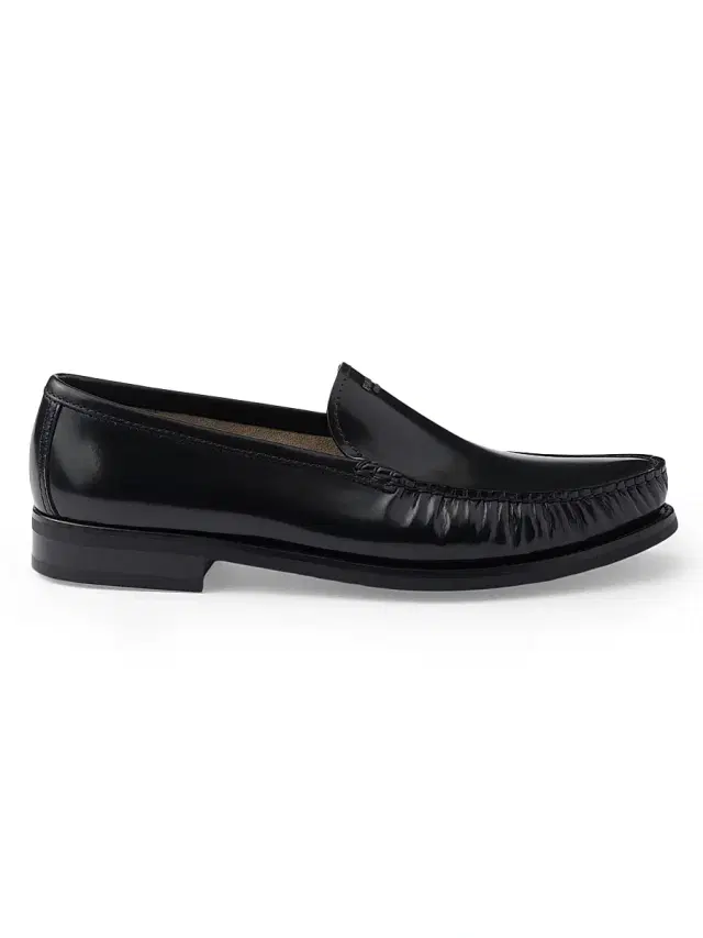 Prada Men's Brushed Leather Loafers - Black