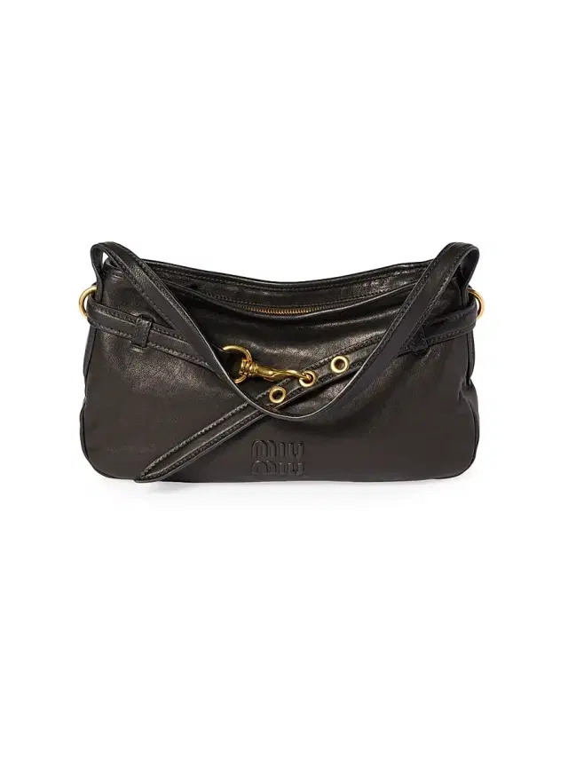 Miu Miu Women's Aventure Nappa Leather Shoulder Bag - Black