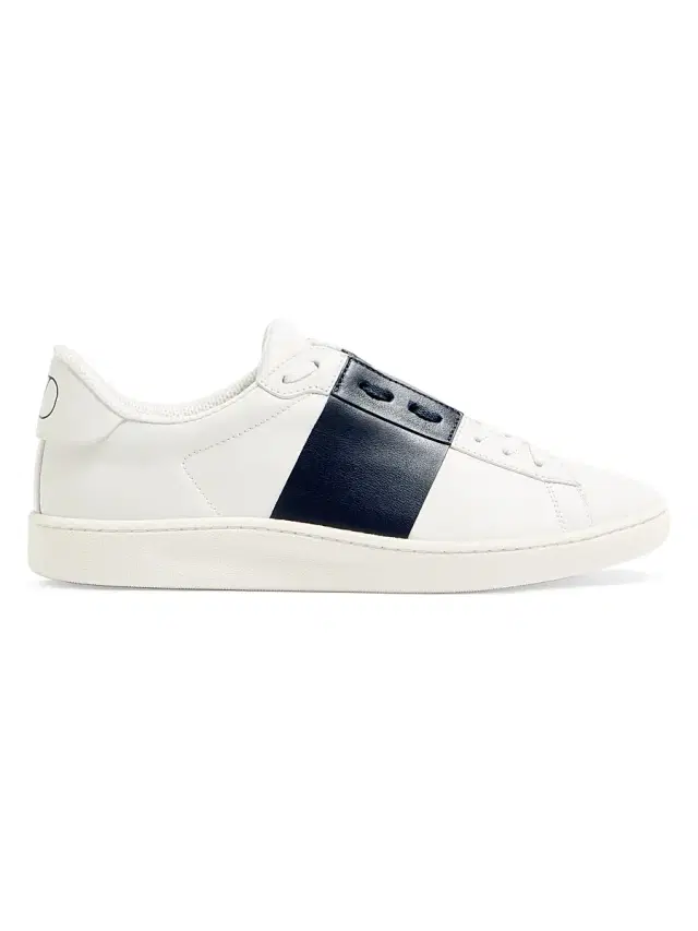 Valentino Garavani Men's Open Royco Sneakers in Nappa Calfskin - White Blue
