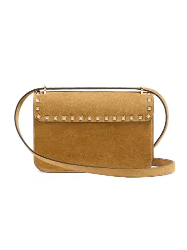 Valentino Garavani Women's Rockstud Small Suede Crossbody Bag | Thumbnail 2 Valentino Garavani Women's Rockstud Small Suede Crossbody Bag | Thumbnail 2