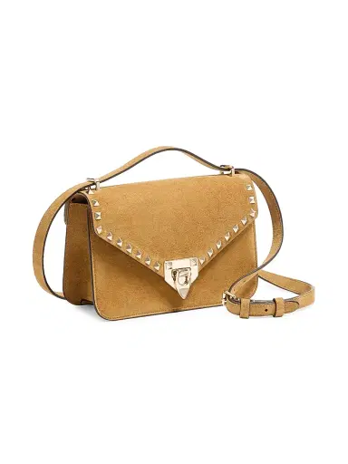 Valentino Garavani Women's Rockstud Small Suede Crossbody Bag | Thumbnail 3 Valentino Garavani Women's Rockstud Small Suede Crossbody Bag | Thumbnail 3