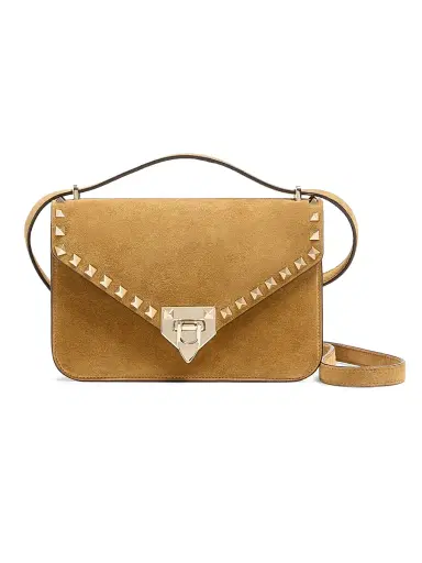 Valentino Garavani Women's Rockstud Small Suede Crossbody Bag | Thumbnail 1 Valentino Garavani Women's Rockstud Small Suede Crossbody Bag | Thumbnail 1