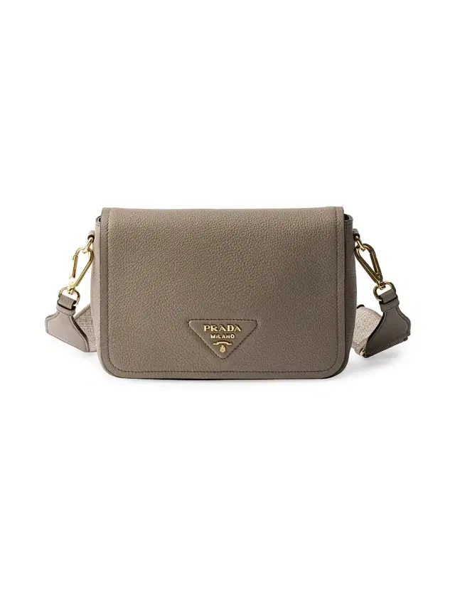 Prada Women's Leather Shoulder Bag - Grey