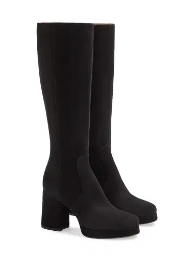 Valentino Garavani Women's Fawcette 90MM Platform Boots in Crust Leather | Thumbnail 2 Valentino Garavani Women's Fawcette 90MM Platform Boots in Crust Leather | Thumbnail 2