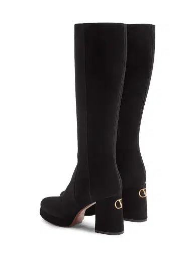 Valentino Garavani Women's Fawcette 90MM Platform Boots in Crust Leather | Thumbnail 4 Valentino Garavani Women's Fawcette 90MM Platform Boots in Crust Leather | Thumbnail 4