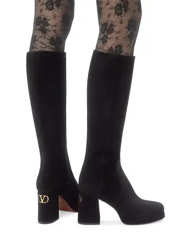 Valentino Garavani Women's Fawcette 90MM Platform Boots in Crust Leather | Thumbnail 7 Valentino Garavani Women's Fawcette 90MM Platform Boots in Crust Leather | Thumbnail 7