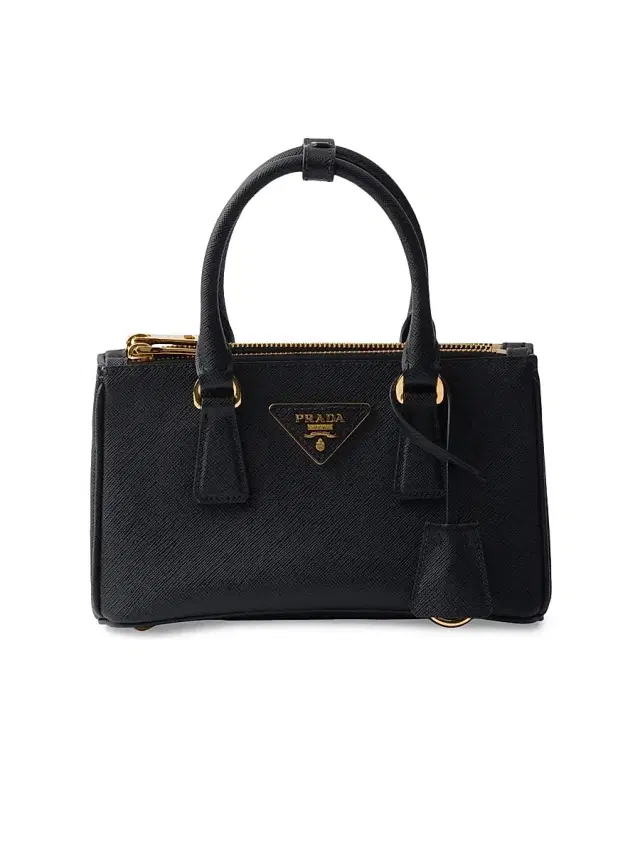 Prada Women's Galleria Saffiano Leather Mini Top Handle Bag - Black